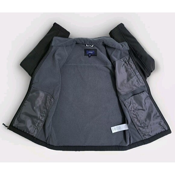 IZOD Men's Small Performance Soft Shell Full Zip Golf Jacket Coat Black - Picture 6 of 12